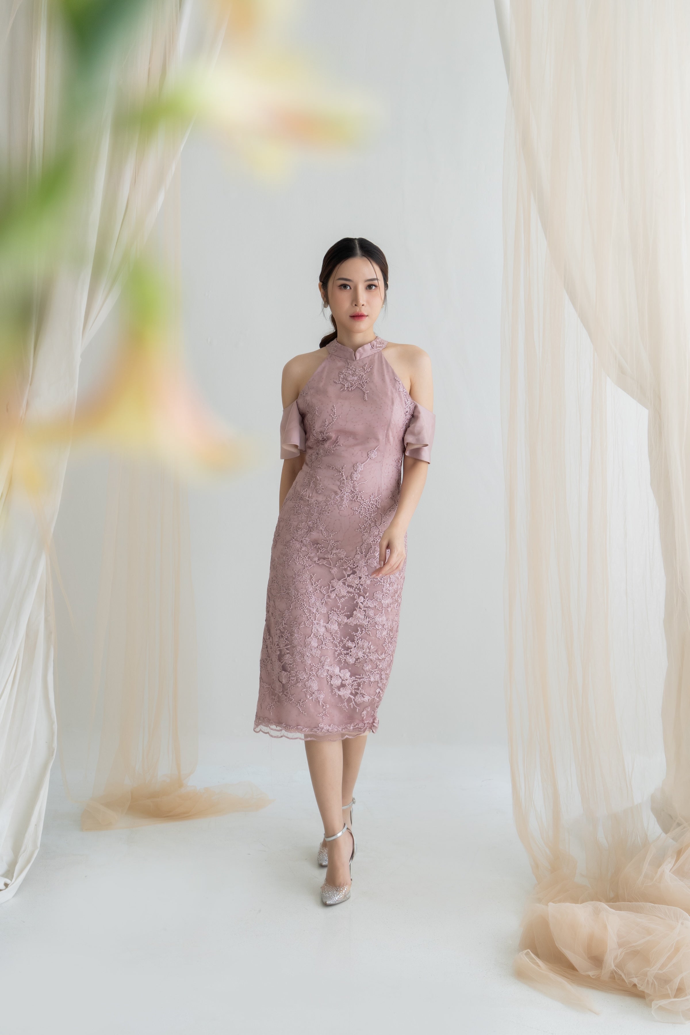Jing Lace Cheongsam Dress