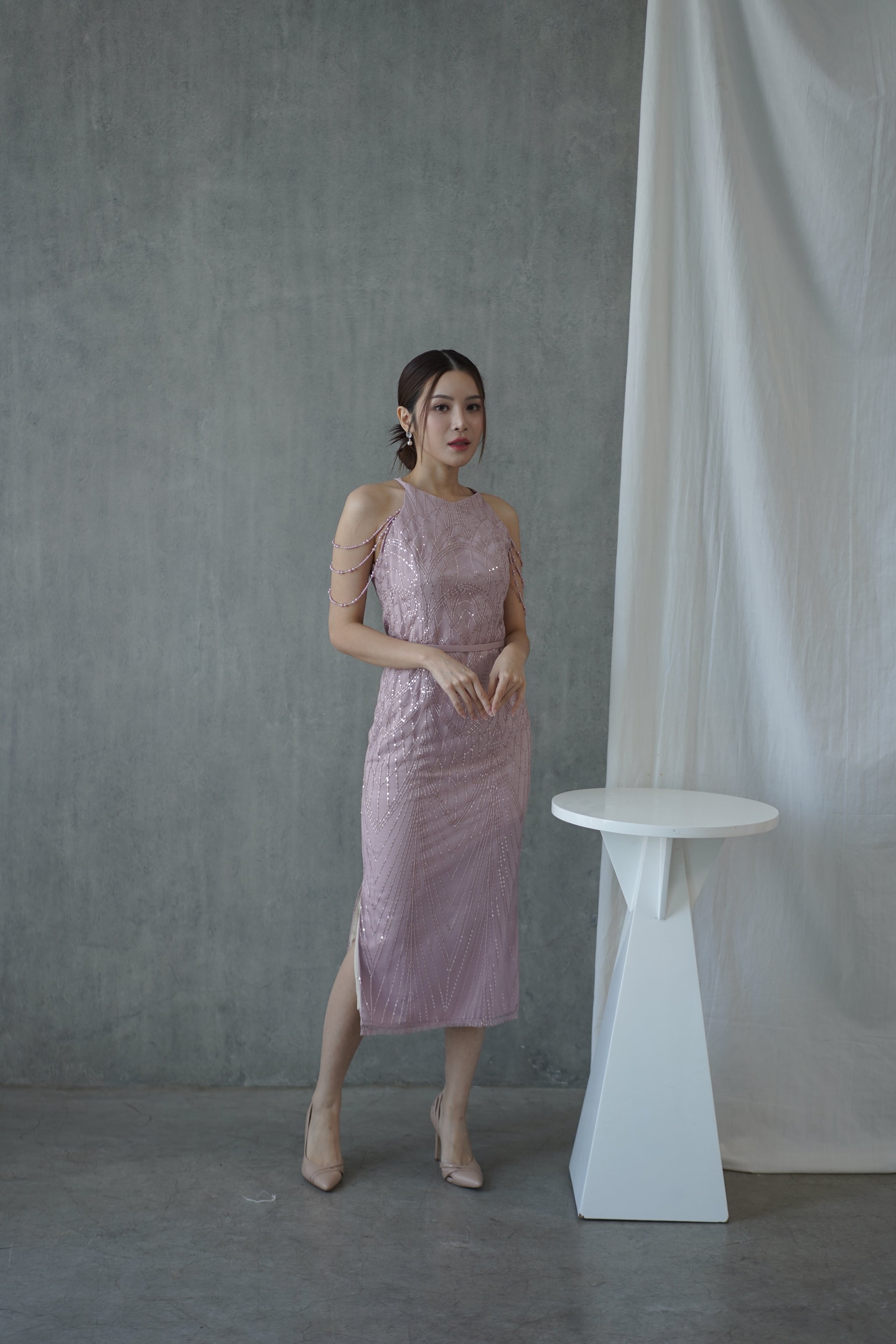 LUNA - MINI PINK OMBRE DRESS