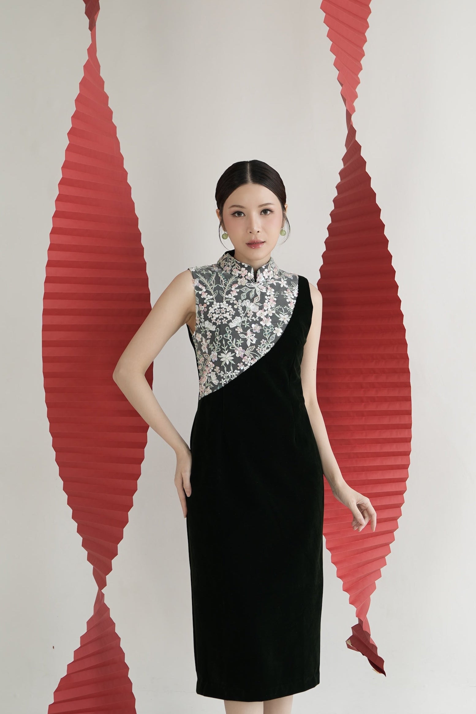 Emerie Velvet Cheongsam