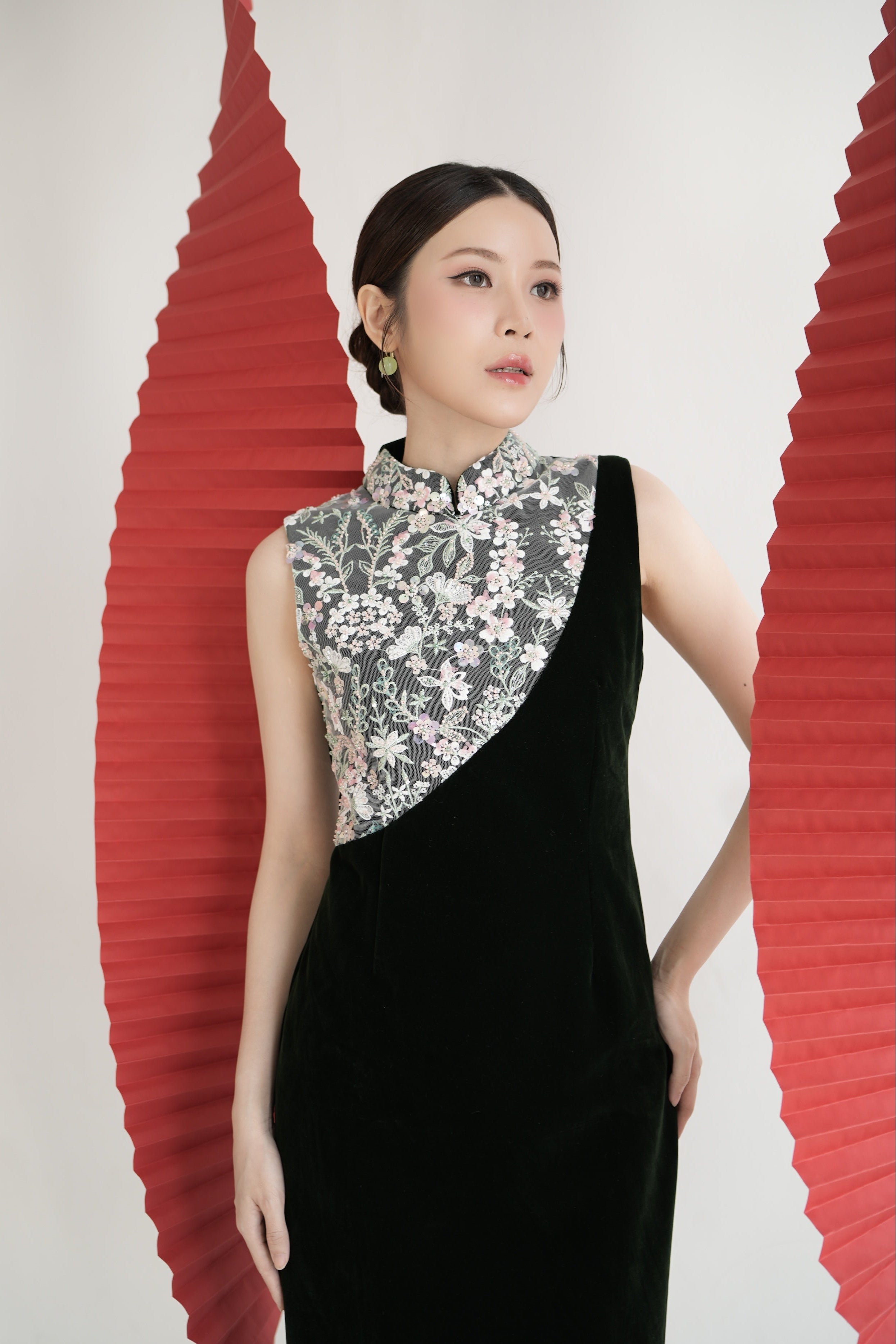 Emerie Velvet Cheongsam