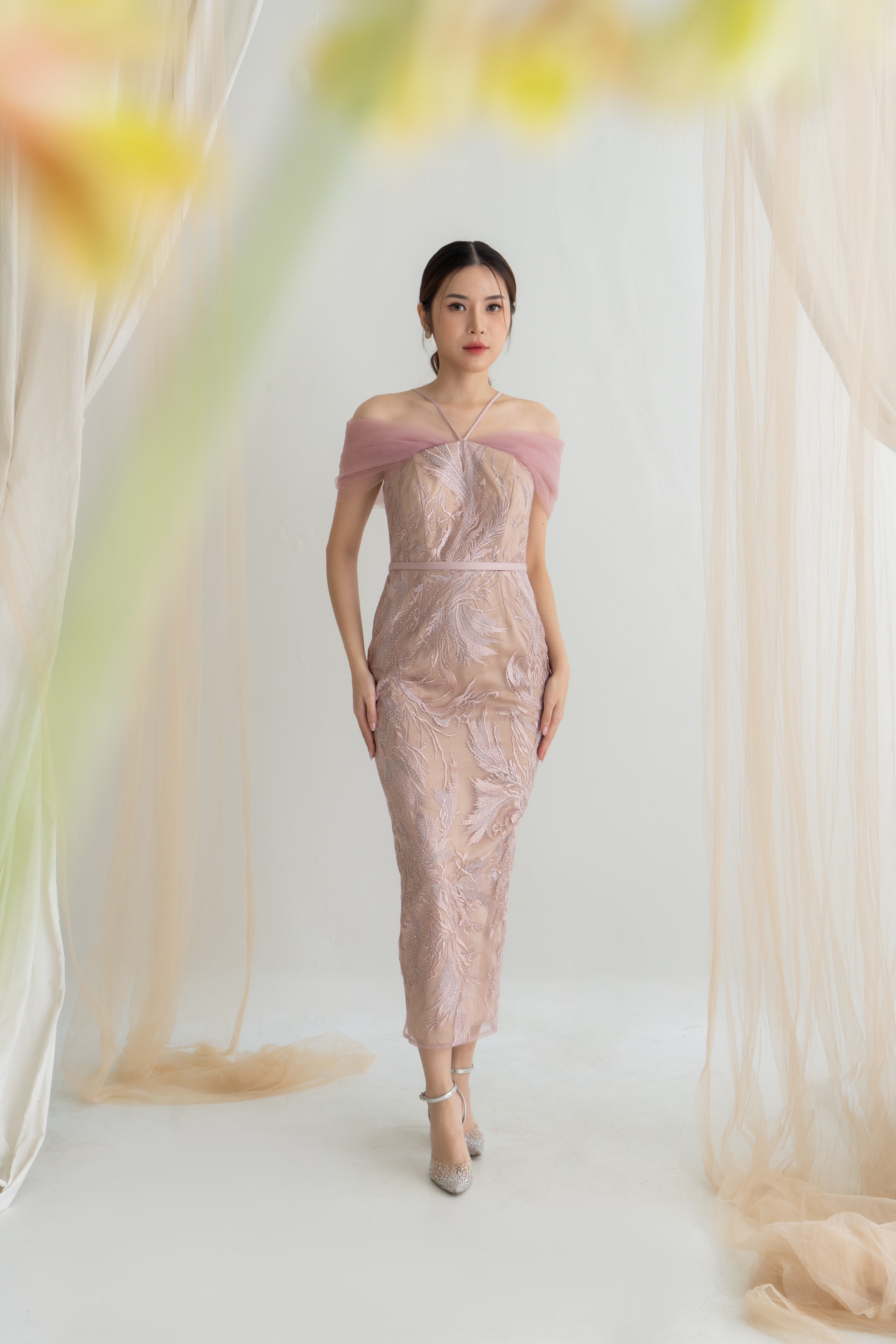 Flinders Dress in Blush Pink