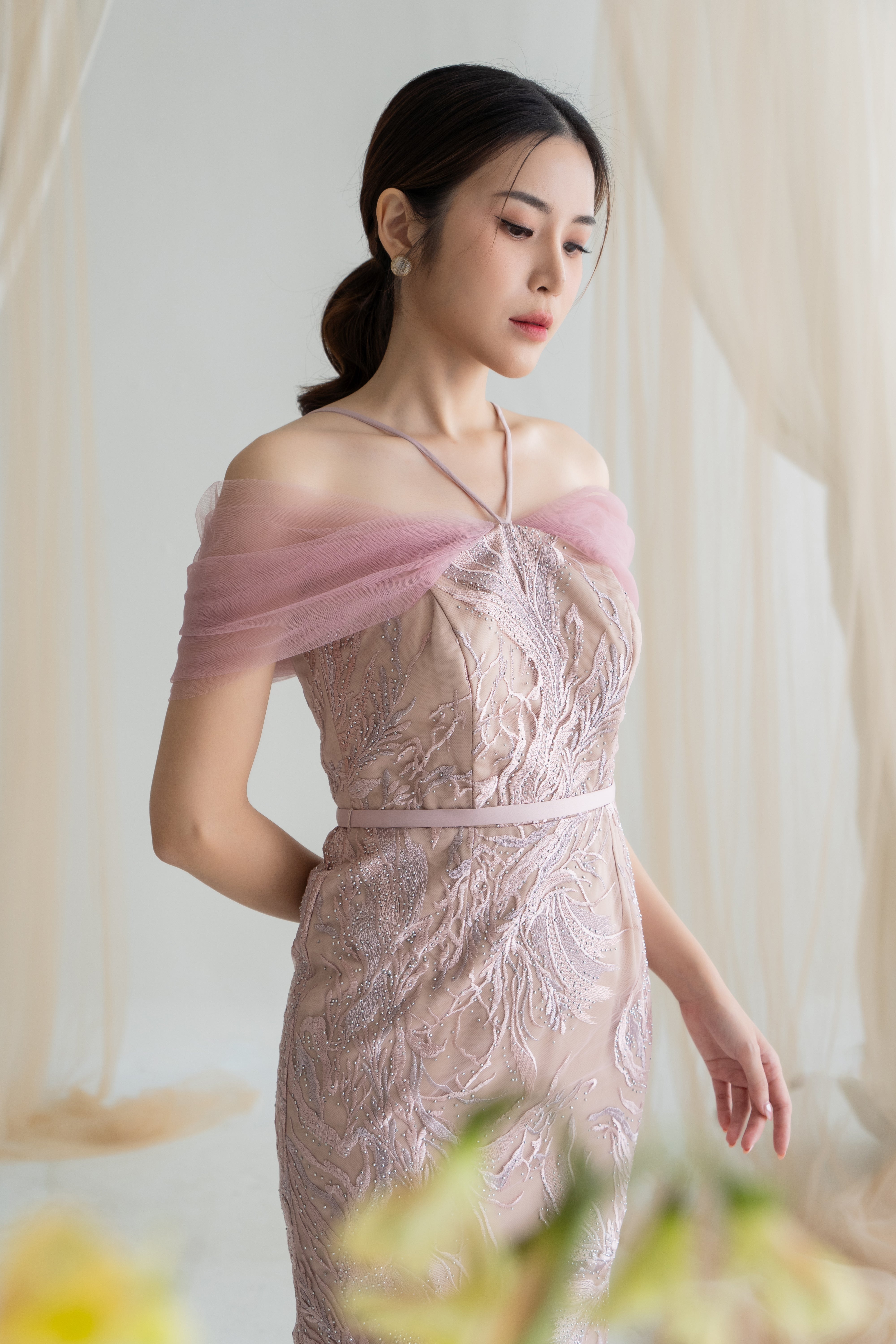Flinders Dress in Blush Pink