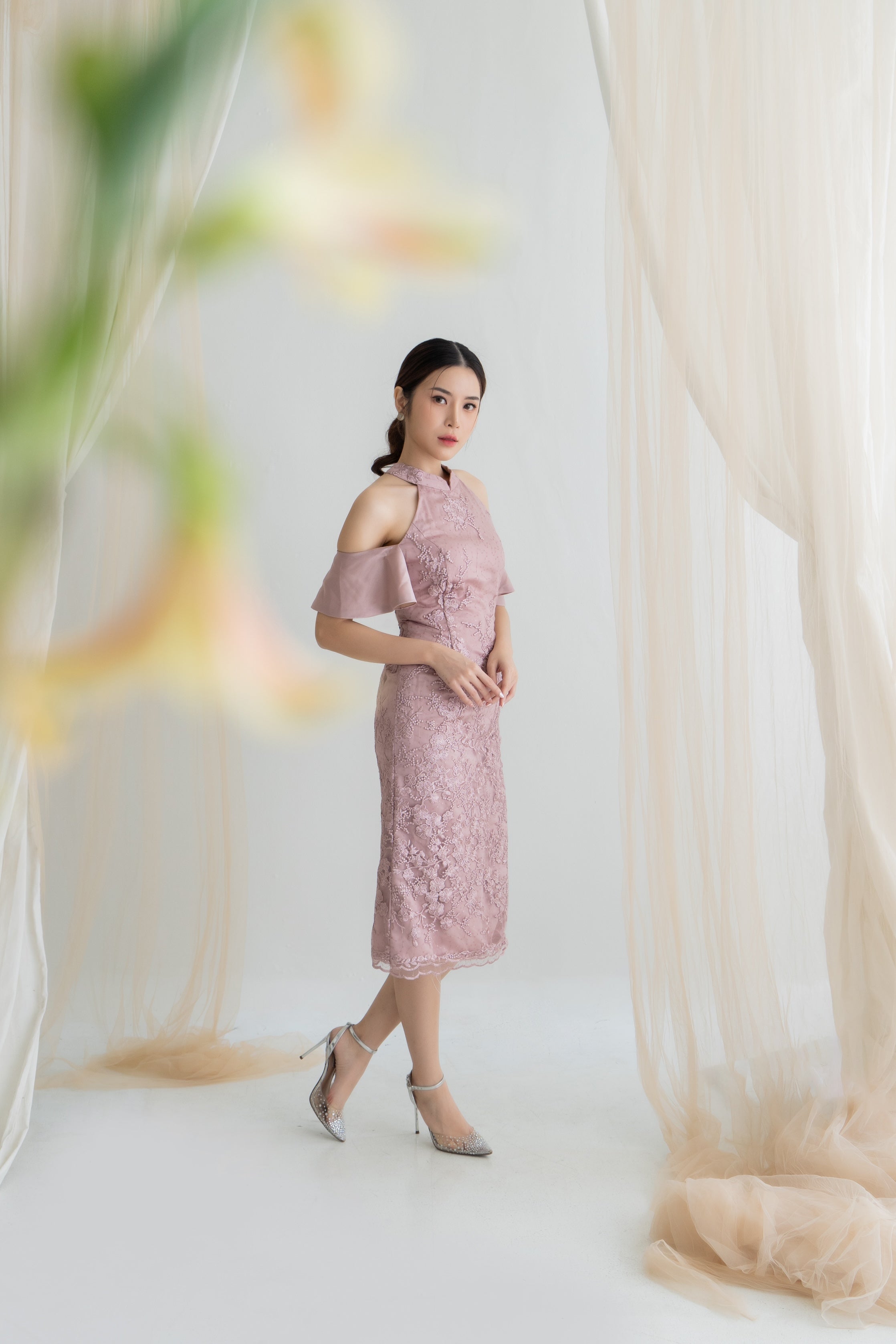 Jing Lace Cheongsam Dress