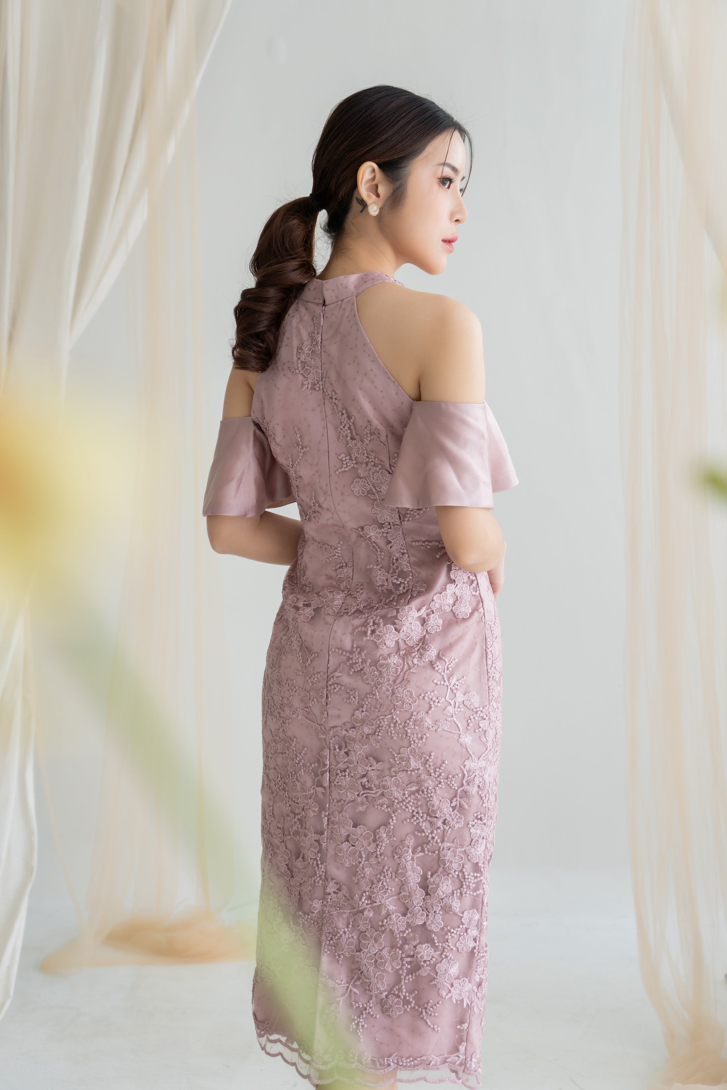 Jing Lace Cheongsam Dress