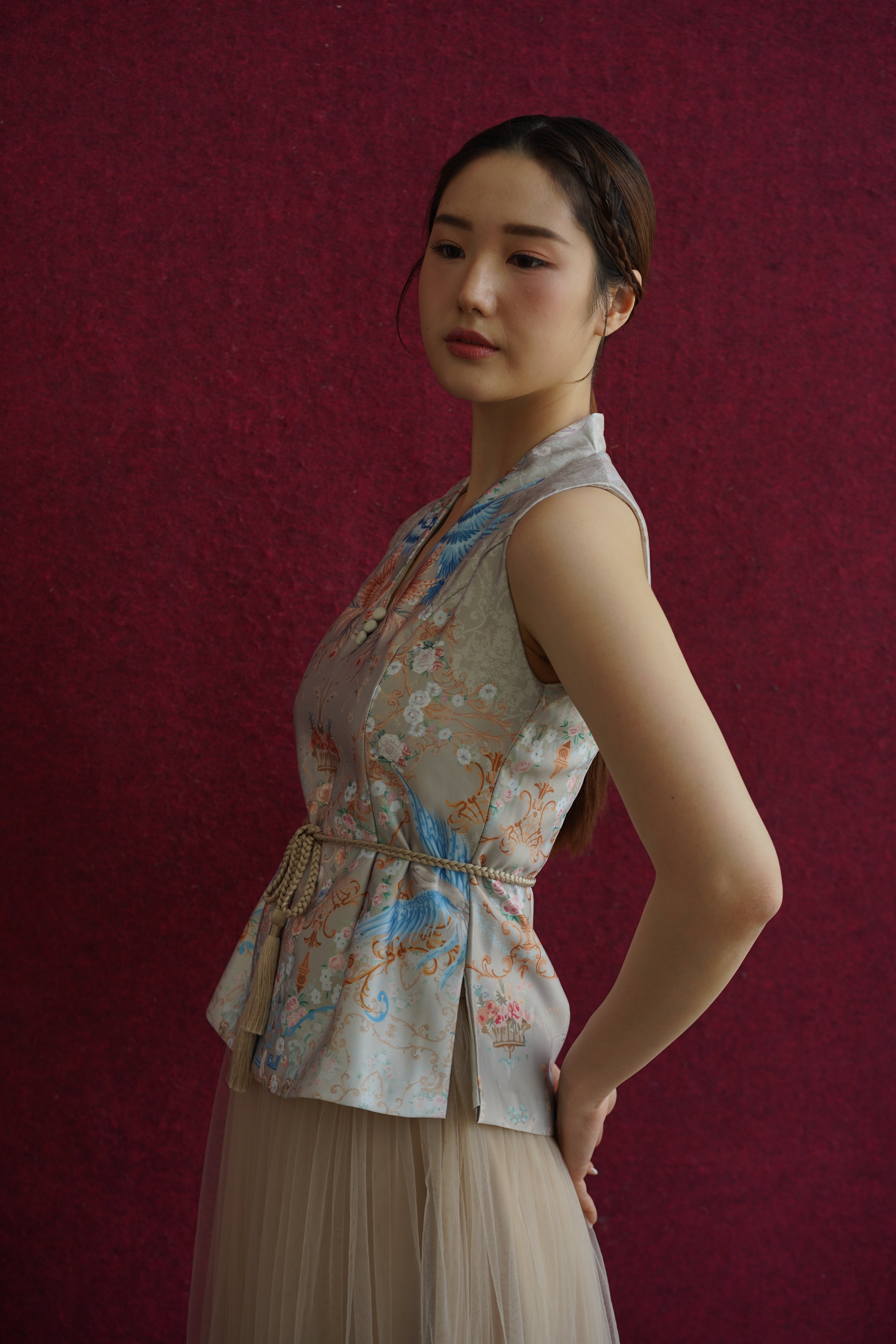 Paige Tulle Cheongsam Dress