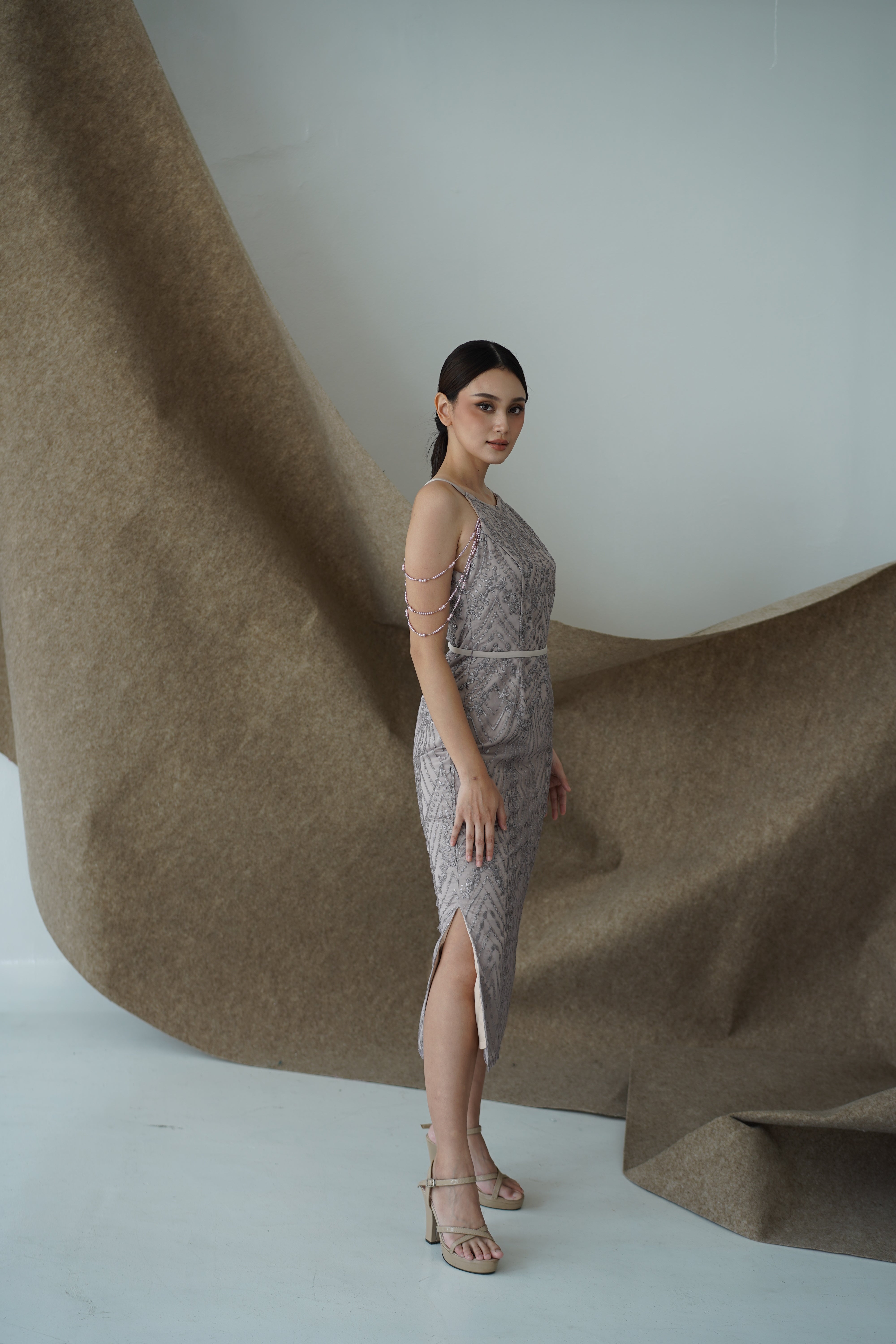 Luna Taupe Dress